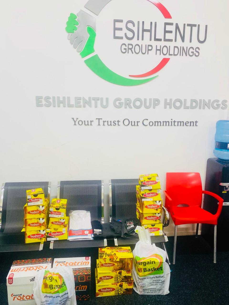 Esihlentu school shoe donation recipient